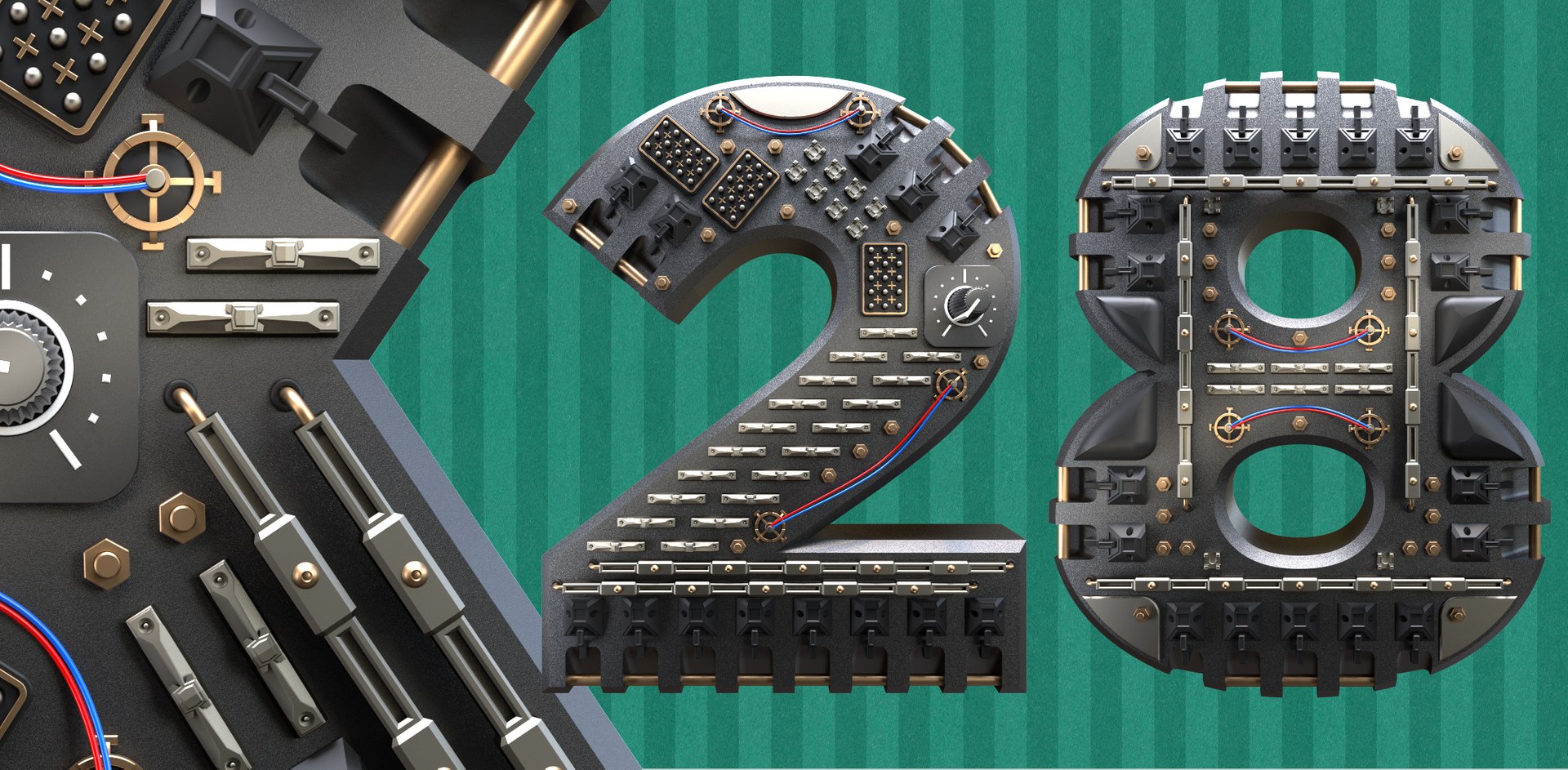 3D Kitbash Alphabet 3d Tech Font Model - TurboSquid 1752054
