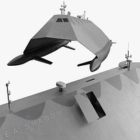 Sea Shadow IX-529 Radar-Invisible Vessel Rigged