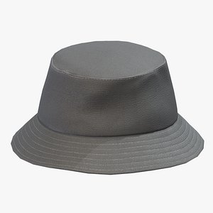 3D Bucket Hat Low Poly model
