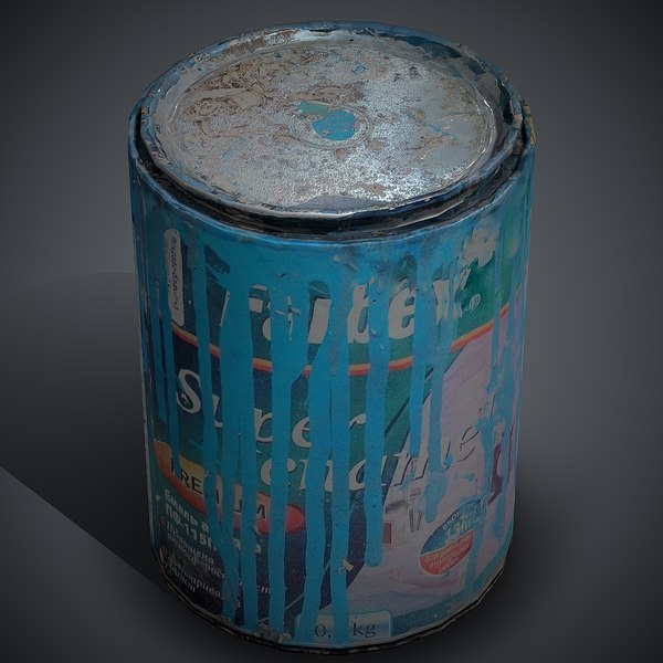 Paint Can PBR Game Ready Photogrammetry 3D model
