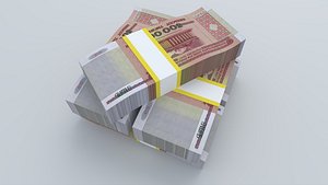 Belarus 1998 500000 Bill Obverse Banknote 3D Model
