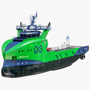 3D Offshore Supply Vessel Armada 7802 USV Mothership PBR