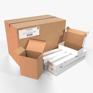 Cardboard Box Collection - Extended Rectangular Mix
