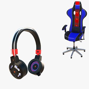 Headset and Game Seat 3D model