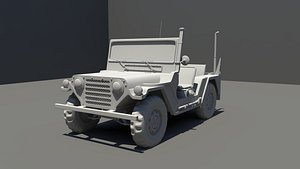 3d model m151 jeep