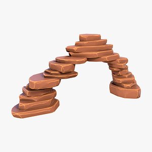 3D stylized desert rocks model