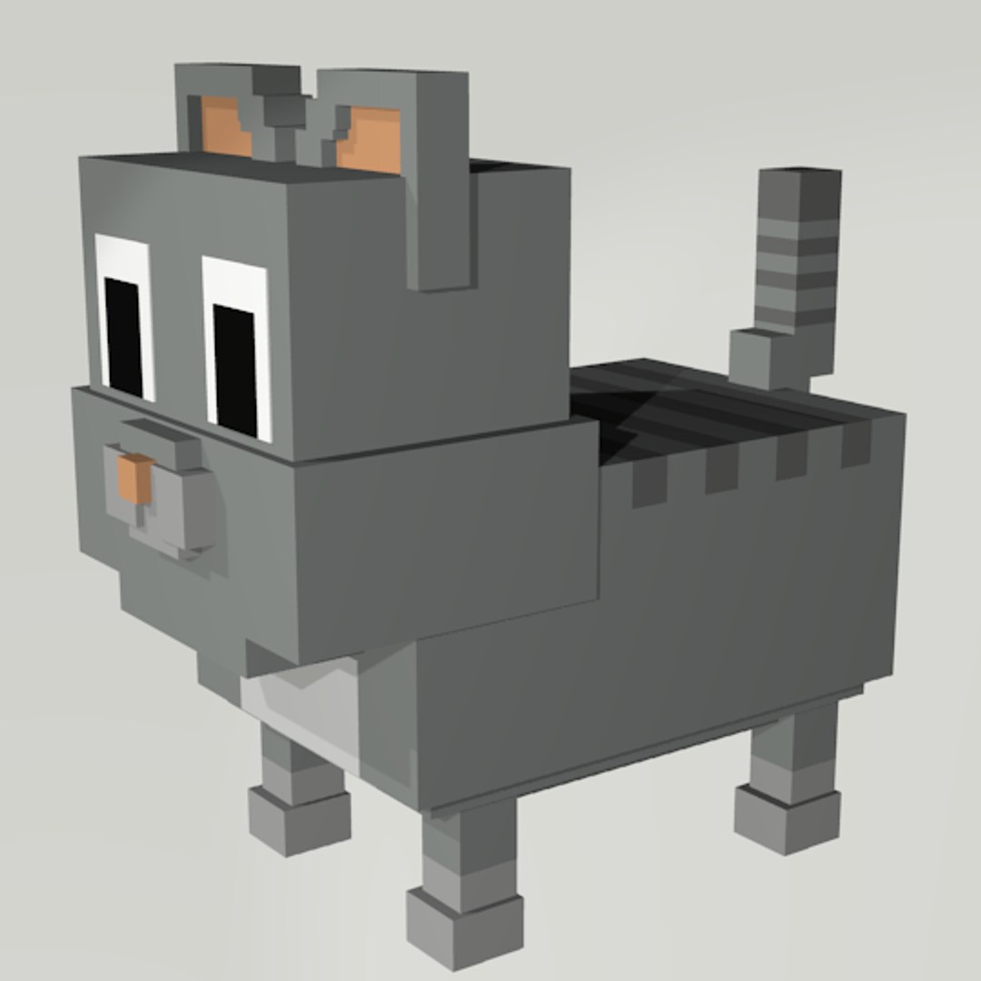 Cat Voxel 3D Model - TurboSquid 1385756