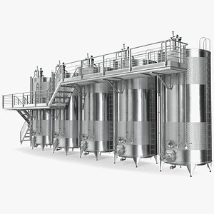 stainless steel wine tanks 3D