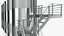 Edelstahl-Weintanks-Set mit Treppe