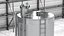 Edelstahl-Weintanks-Set mit Treppe