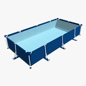 Family Oasis 3D Rectangular Pool 3D model
