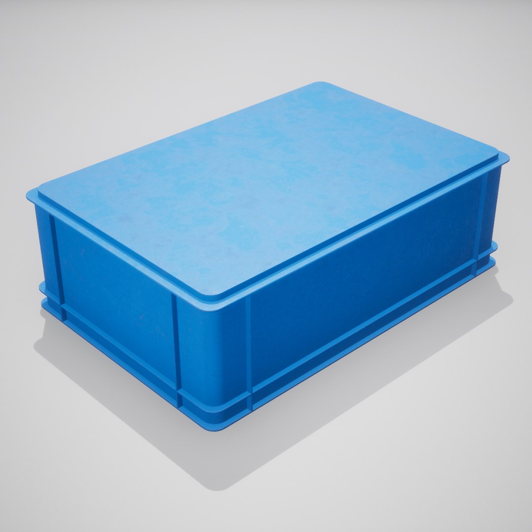 3D Plastic Stacking Box Blue Model - TurboSquid 1300582
