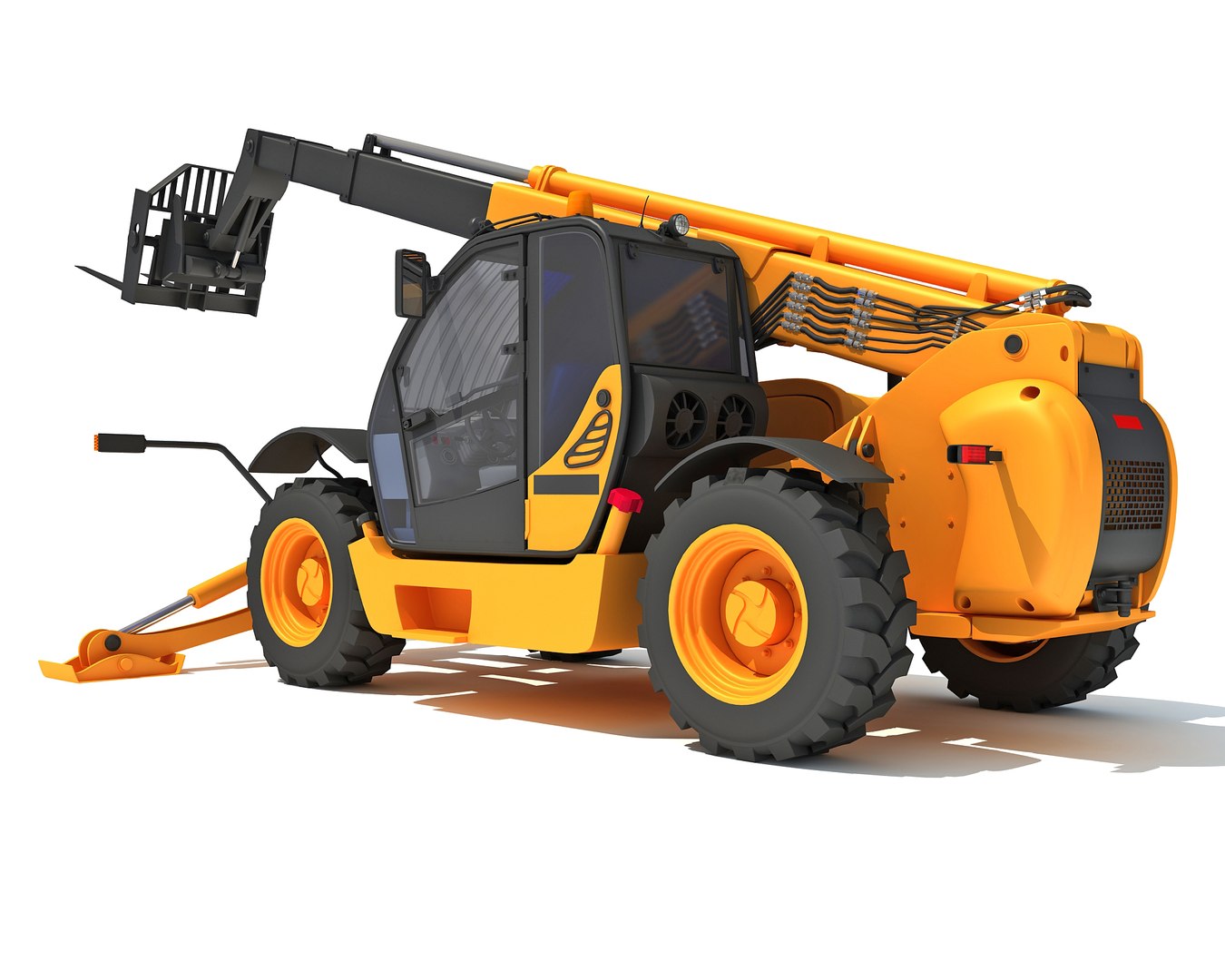 Telescopic Handler Forklift 3D Model TurboSquid 1238797