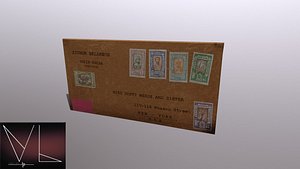 3D old letter