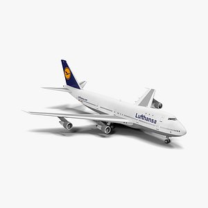 boeing 747-100b lufthansa 3d max