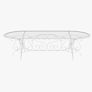 3D table long iron model