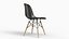 Sedia laterale in plastica Eames DSW nera