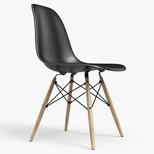Eames Plastic Side Chair DSW Black model
