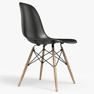 Eames Plastic Side Chair DSW Black