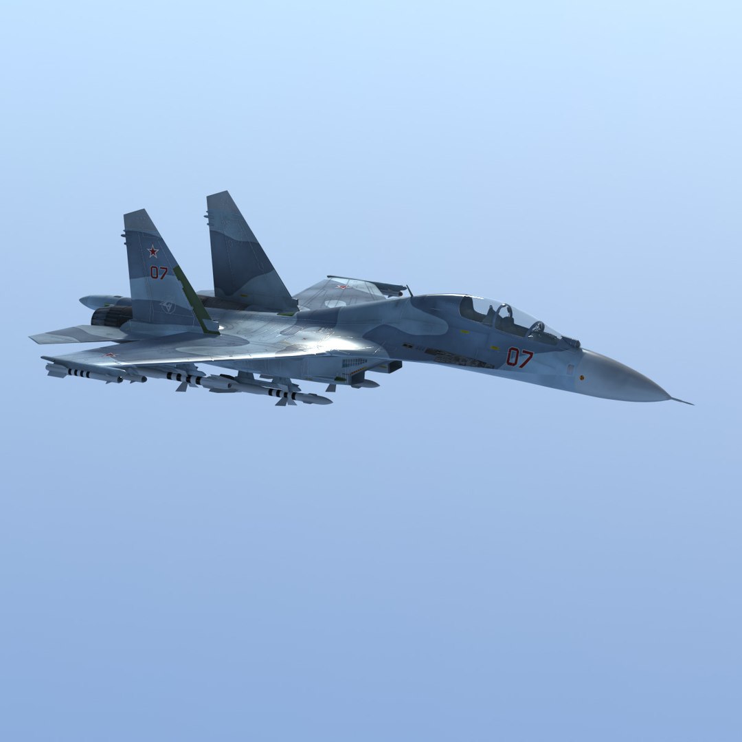 3d Sukhoi Su-27 Ub Flanker Model