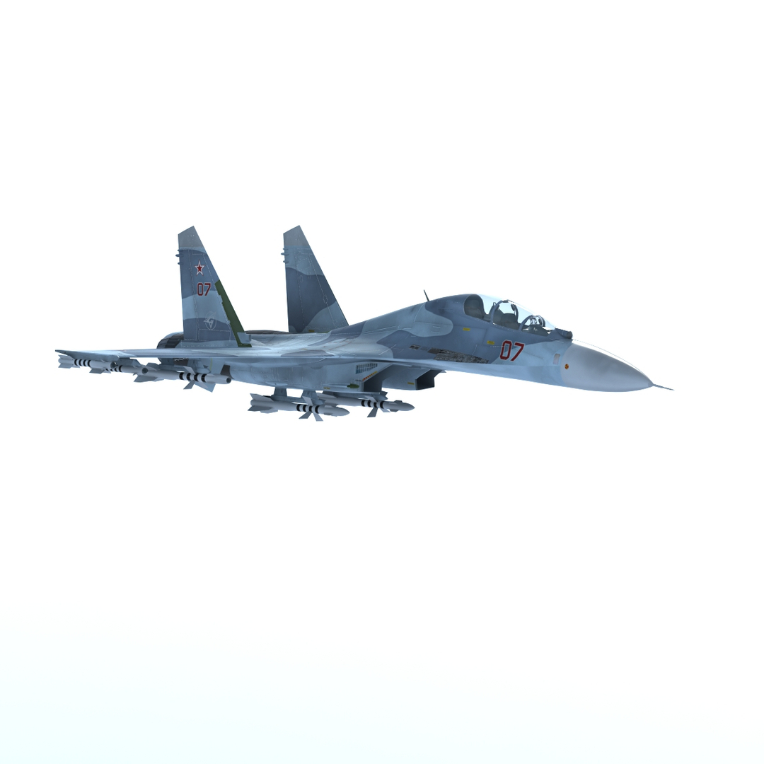 sukhoi su-27 flanker 3D Model in Fighter 3DExport