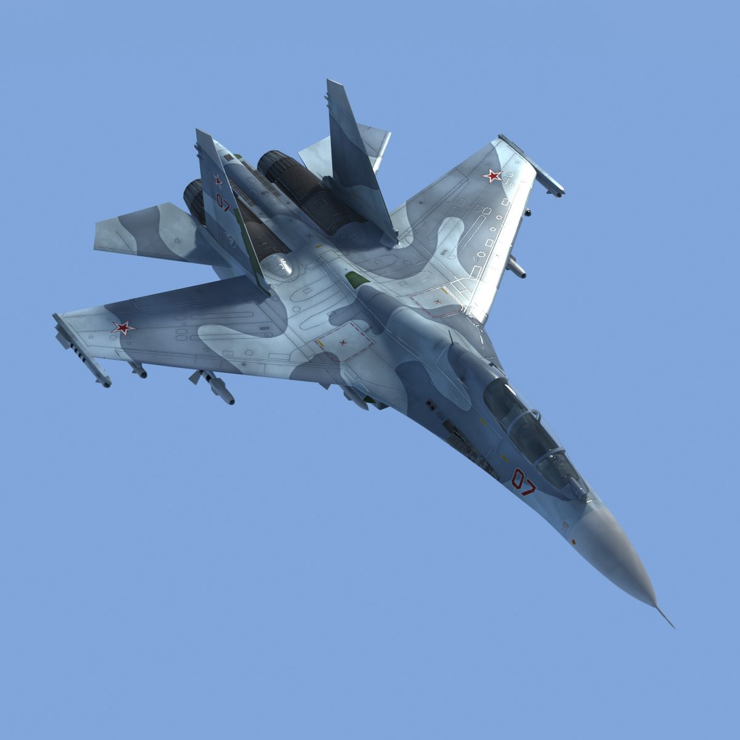 3D printed SU-27 Flanker scale 1/13.5 with equipment from MotionRC