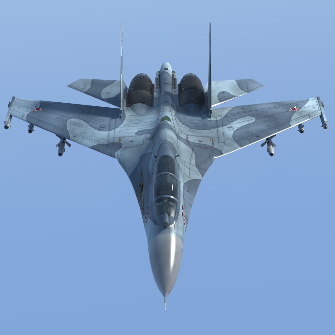 sukhoi su-27 flanker 3D Model in Fighter 3DExport