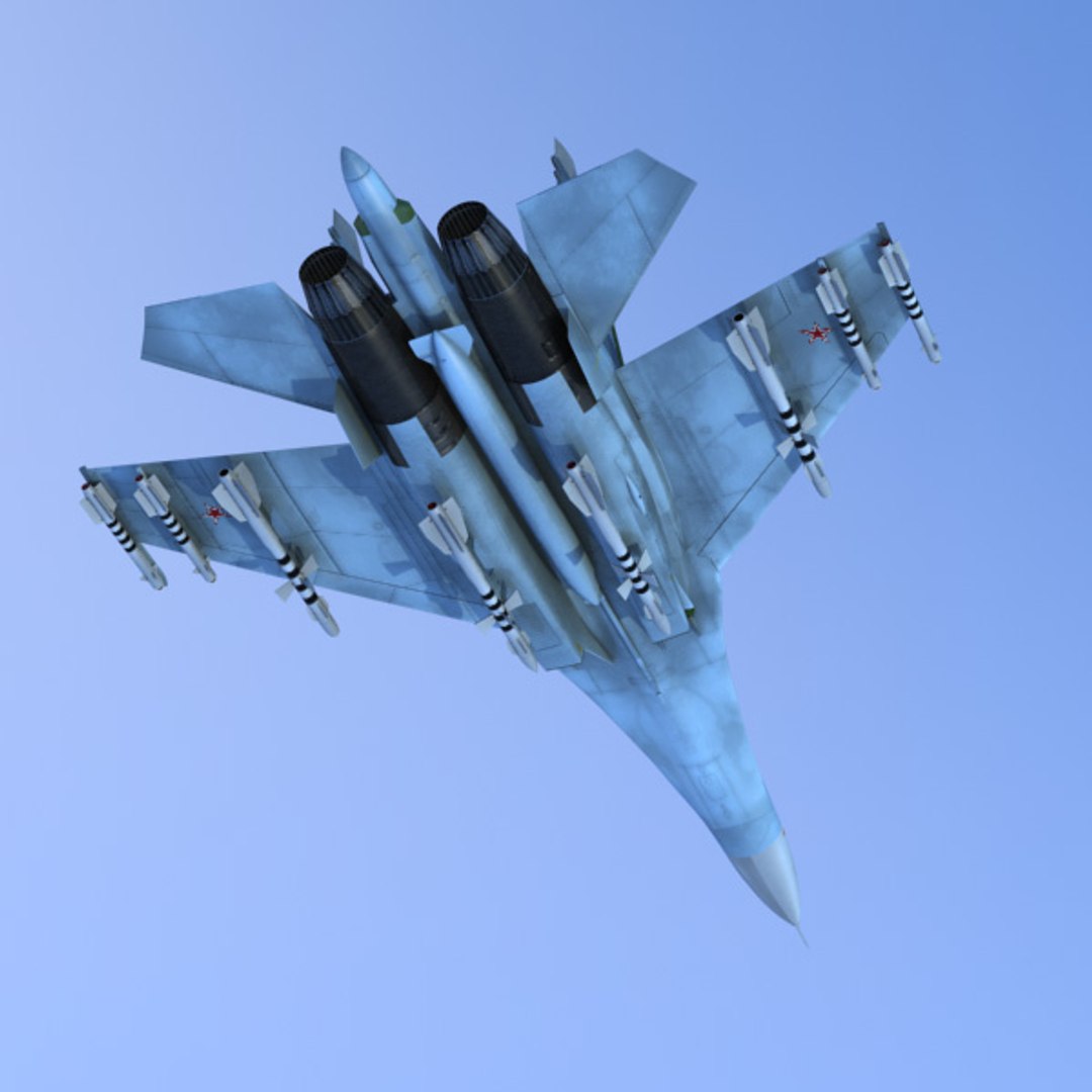 3D printed SU-27 Flanker scale 1/13.5 with equipment from MotionRC