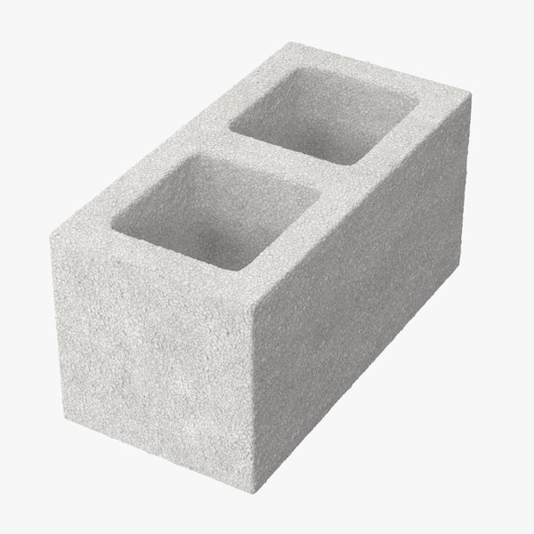cinder block 02 3d model
