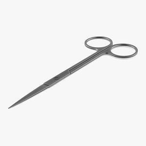 Stainless Steel Scissors 3D