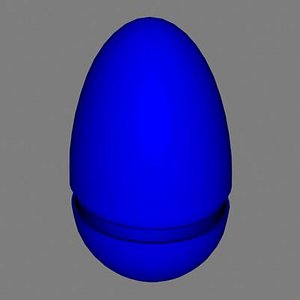 3d plastic blue model
