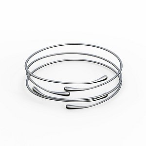 3D silver bracelet waterdrop design