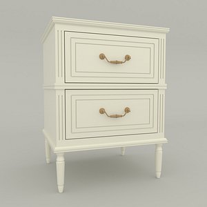 Classic Modern Bedside Table 3D model