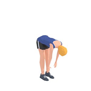 3D animations exercise woman