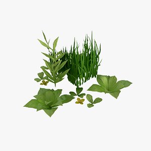 3D Stylized Grass Plants