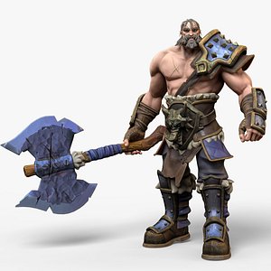 Stylized Warrior 03 - Heroes Fantasy Characters - Axe Medieval Heroes - 32