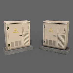 3D PBR Electric Box White2 model