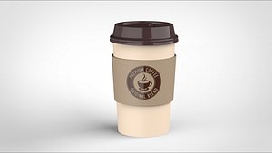 coffee cup paper 3D model