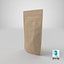 Maqueta de Bolsa de Papel Kraft con Cremallera 180 g