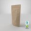Maqueta de Bolsa de Papel Kraft con Cremallera 180 g