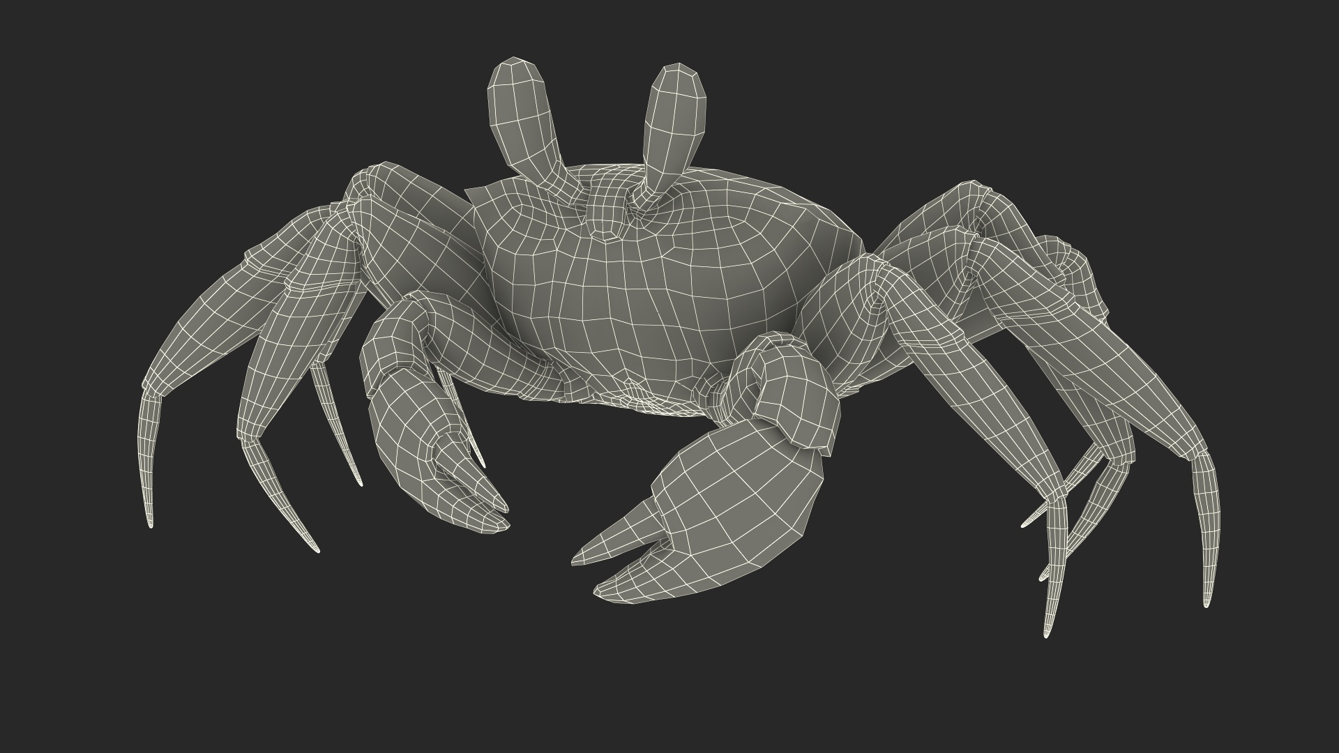 Ghost Crab Crustacean Moving Pose Pink Beige 3D Model - TurboSquid 2422371