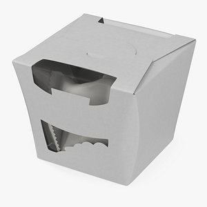 White Candy Gift Box 3D model