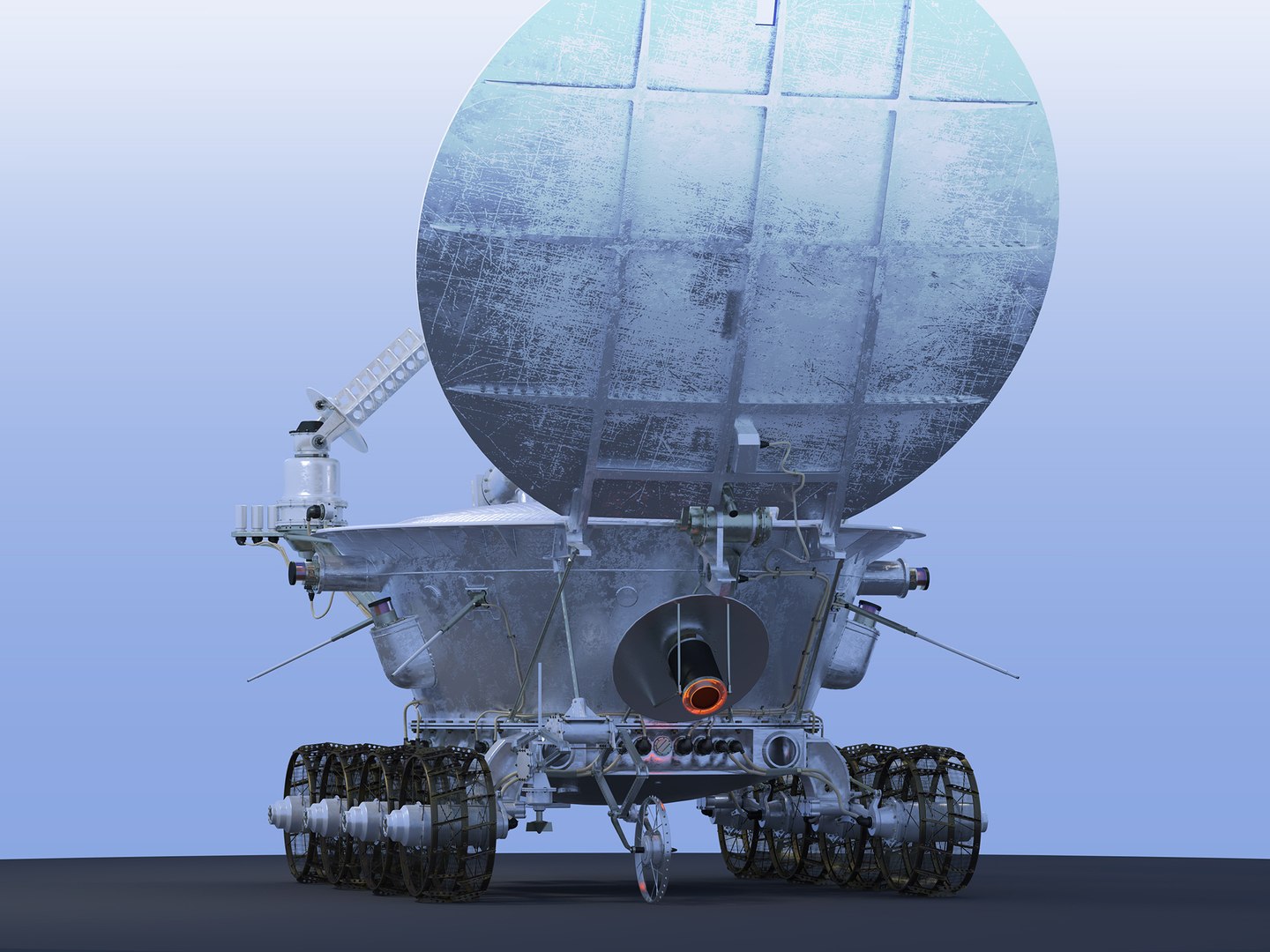 3d Model Lunokhod-2 Lunar Rovers