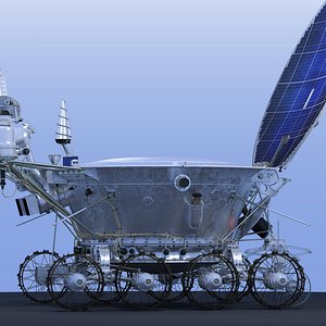 3d model lunokhod-2 lunar rovers
