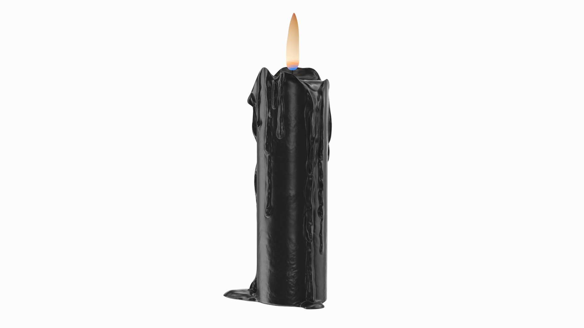 Half Burned Candle With Flowing Wax Black 3D Model TurboSquid 2095446