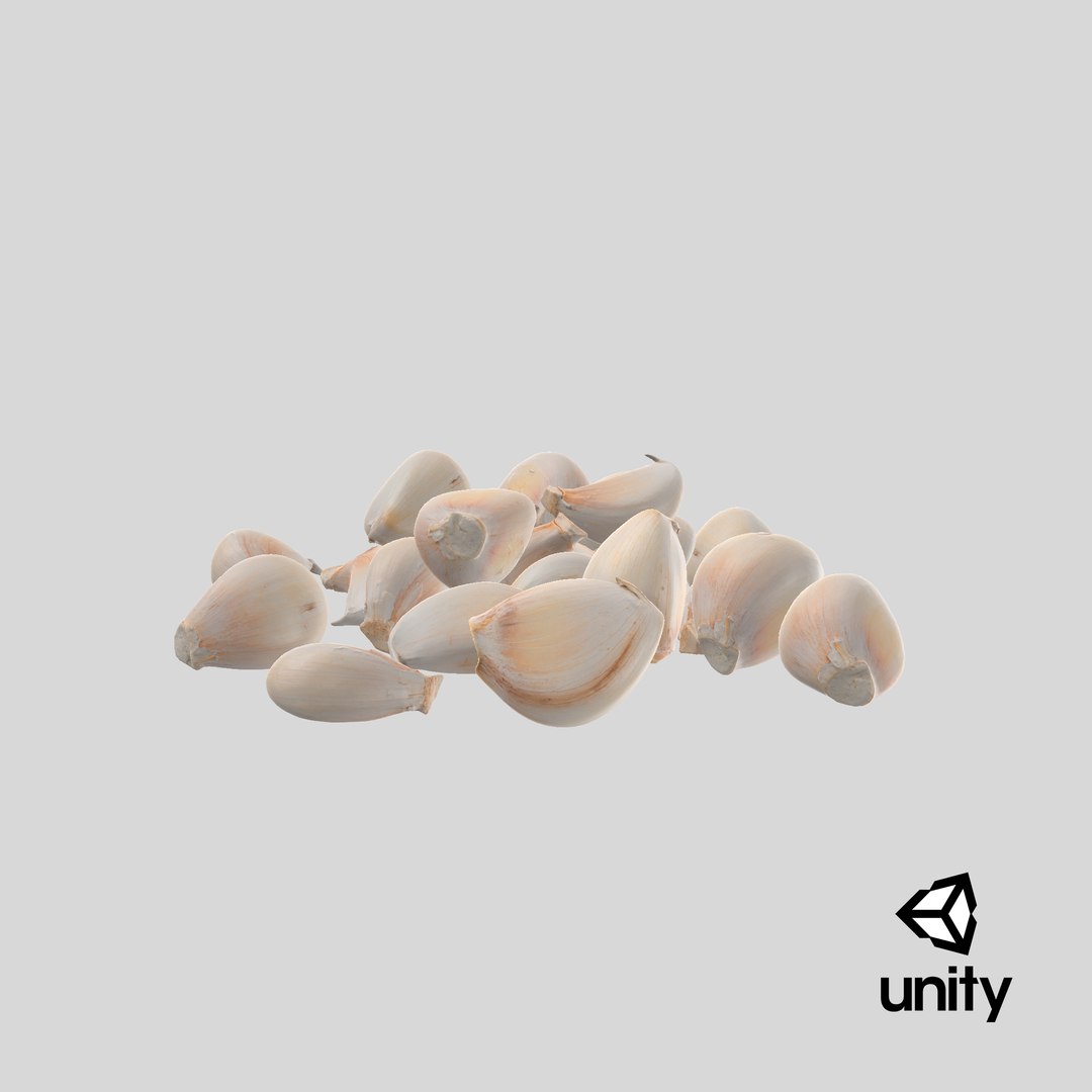 Garlic Clove Pile model https://p.turbosquid.com/ts-thumb/r7/EDAVBg/f9/stemcell_unity_render/png/1639723767/1920x1080/fit_q87/0fce4fa0c226bfc96e964a10e3a69b1d504602e6/stemcell_unity_render.jpg