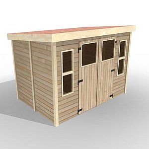 wooden house 3d model