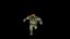 Stilisiertes 3D-Modell eines infizierten Astronauten-Horrorcharakters