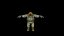 Stilisiertes 3D-Modell eines infizierten Astronauten-Horrorcharakters