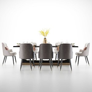 dining chair table 3D model